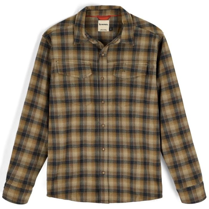 Simms Gallatin Flannel Shirt Kennebec Plaid:stone