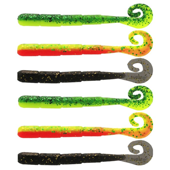 Westin Ned Worm Curl 5cm   5gr Dark Water Mix 23 6pcs