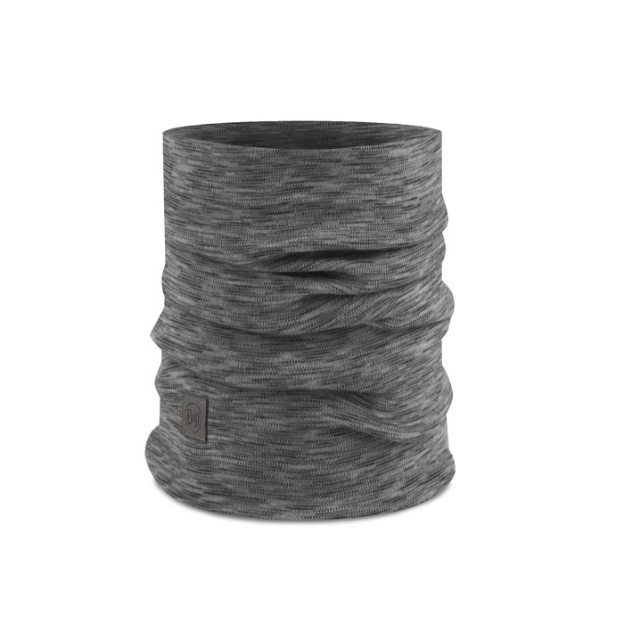 Buff Heavyweight Merino Wool Halsedisse-multistripes Fog Grey Buff Og Lign