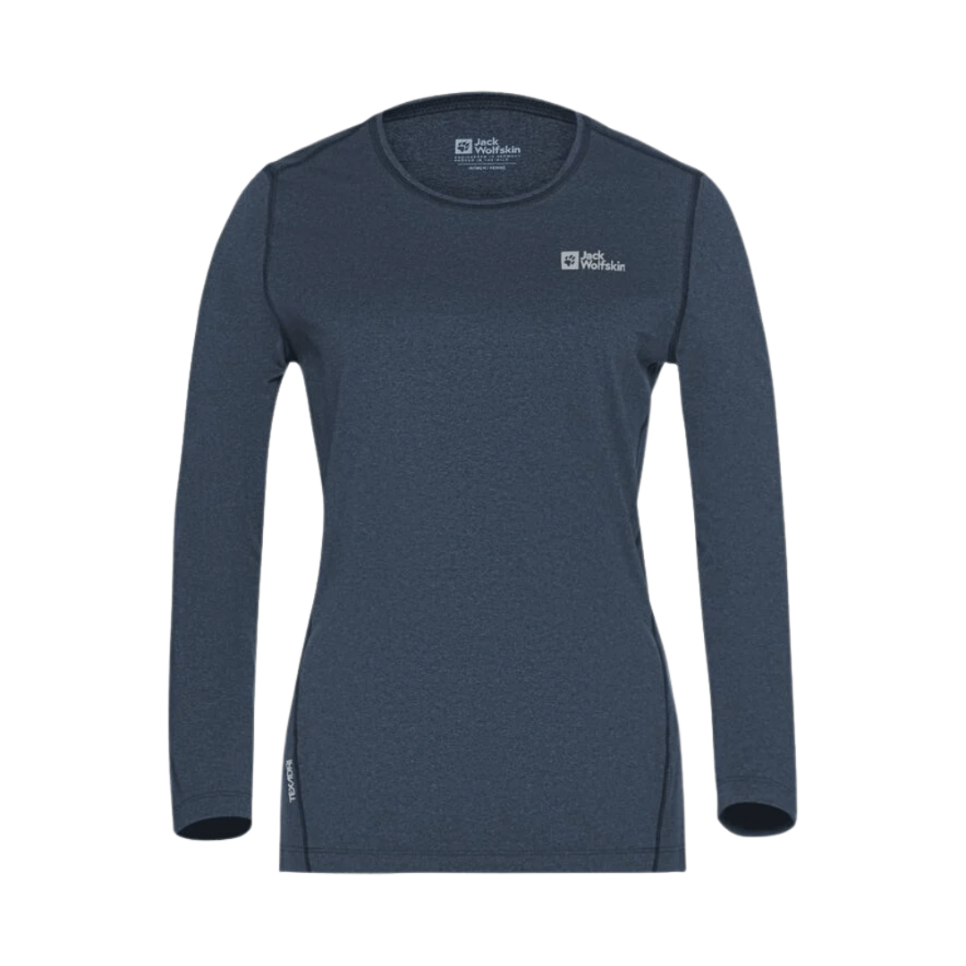 Trøje Til Dame Jack Wolfskin Sky Thermal Ls Mørkeblå